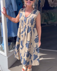 ISOBEL | RELAXED V-NECK MIDI DRESS