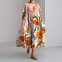 VELMA | FLOWY FLORAL MIDI DRESS