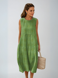 CIRSTEN | FLORAL COTTON MIDI DRESS