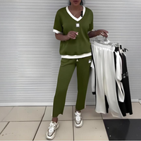 ALINA | CASUAL V-NECK TWO-PIECE SET