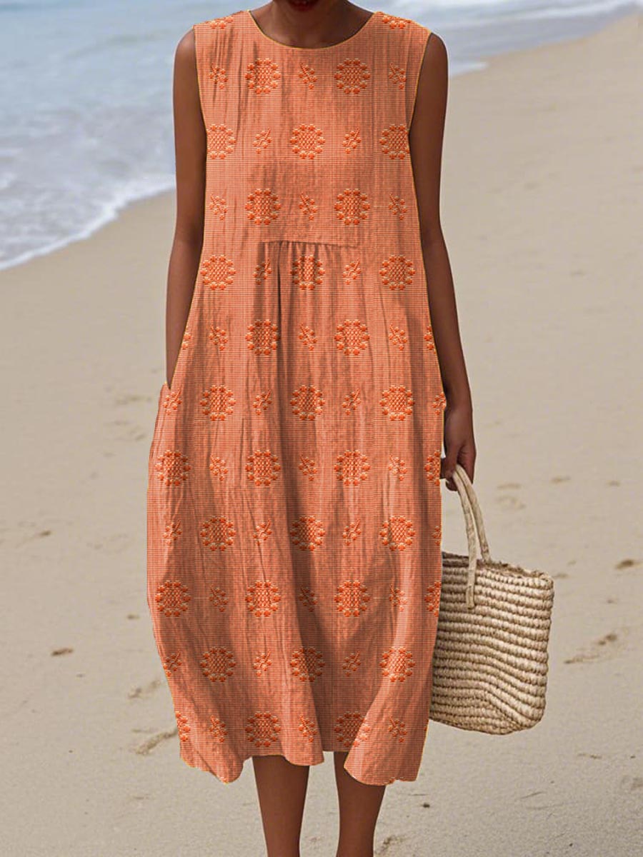 CIRSTEN | FLORAL COTTON MIDI DRESS