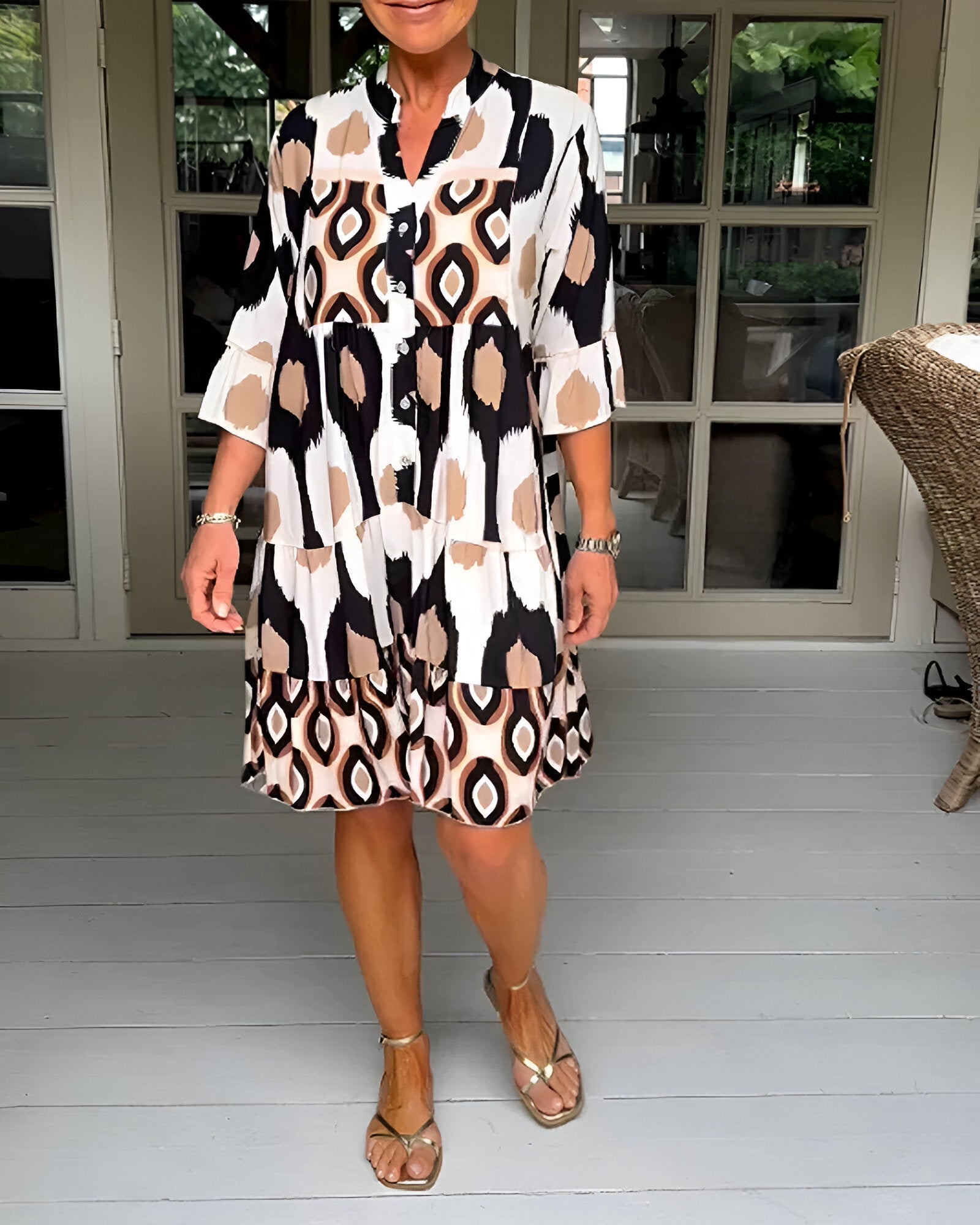 MADELENE | BUTTONED MIDI DRESS