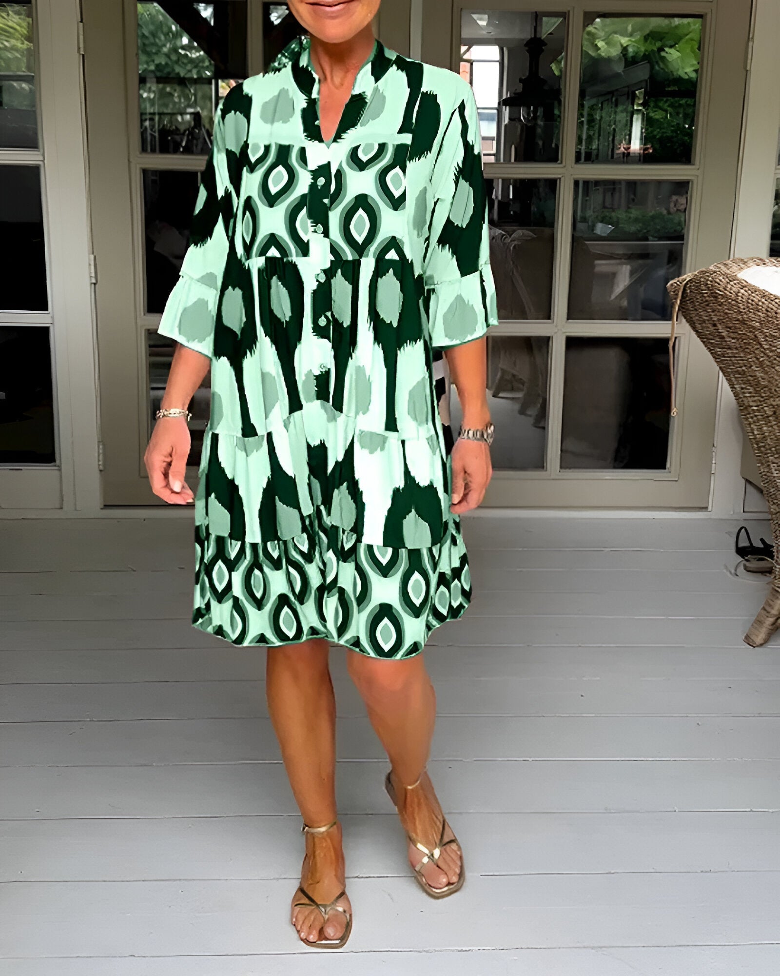 MADELENE | BUTTONED MIDI DRESS
