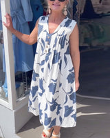 ISOBEL | RELAXED V-NECK MIDI DRESS