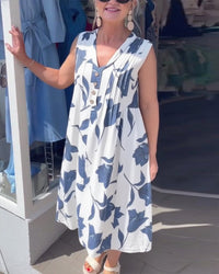 ISOBEL | RELAXED V-NECK MIDI DRESS
