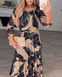 TREVINA | CHIFFON MIDI DRESS