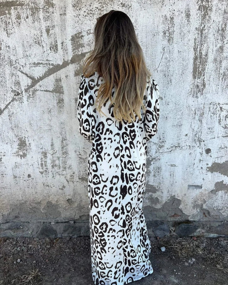 CONSTANCE | LEOPARD PRINT MAXI DRESS