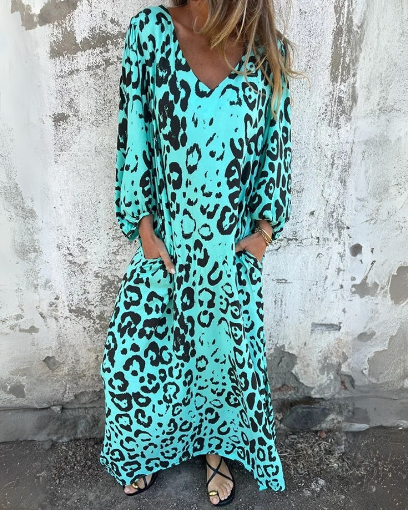 CONSTANCE | LEOPARD PRINT MAXI DRESS