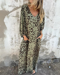 CONSTANCE | LEOPARD PRINT MAXI DRESS