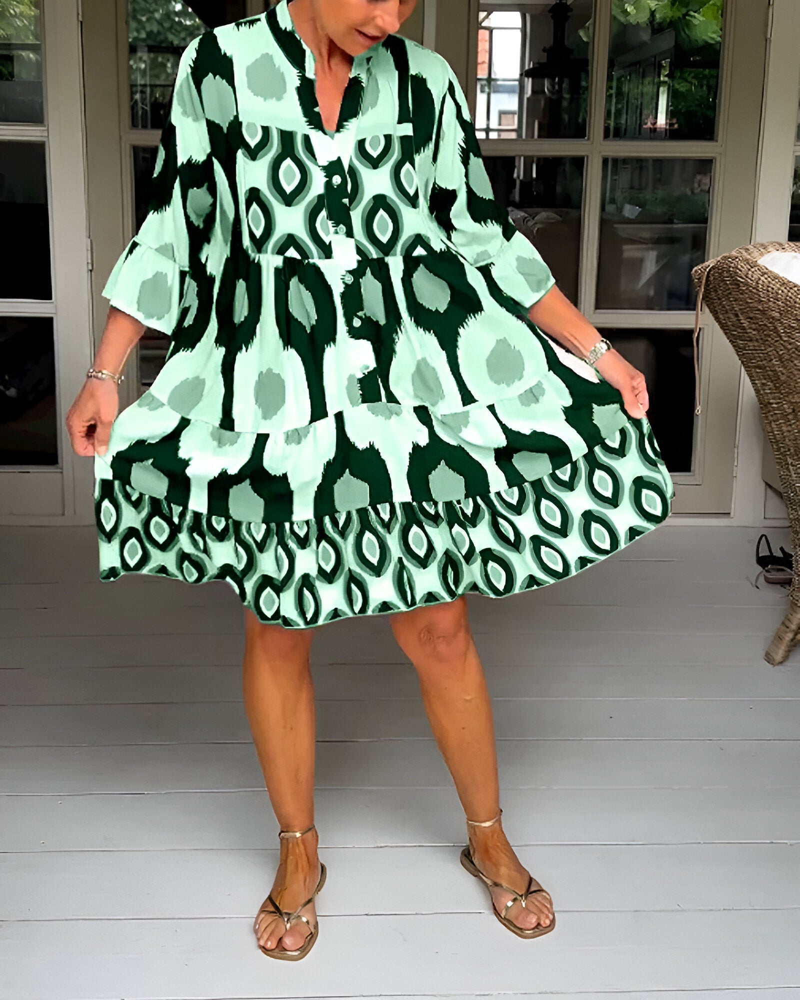 MADELENE | BUTTONED MIDI DRESS