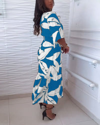 FAYAH | ELEGANT V-NECK MIDI DRESS