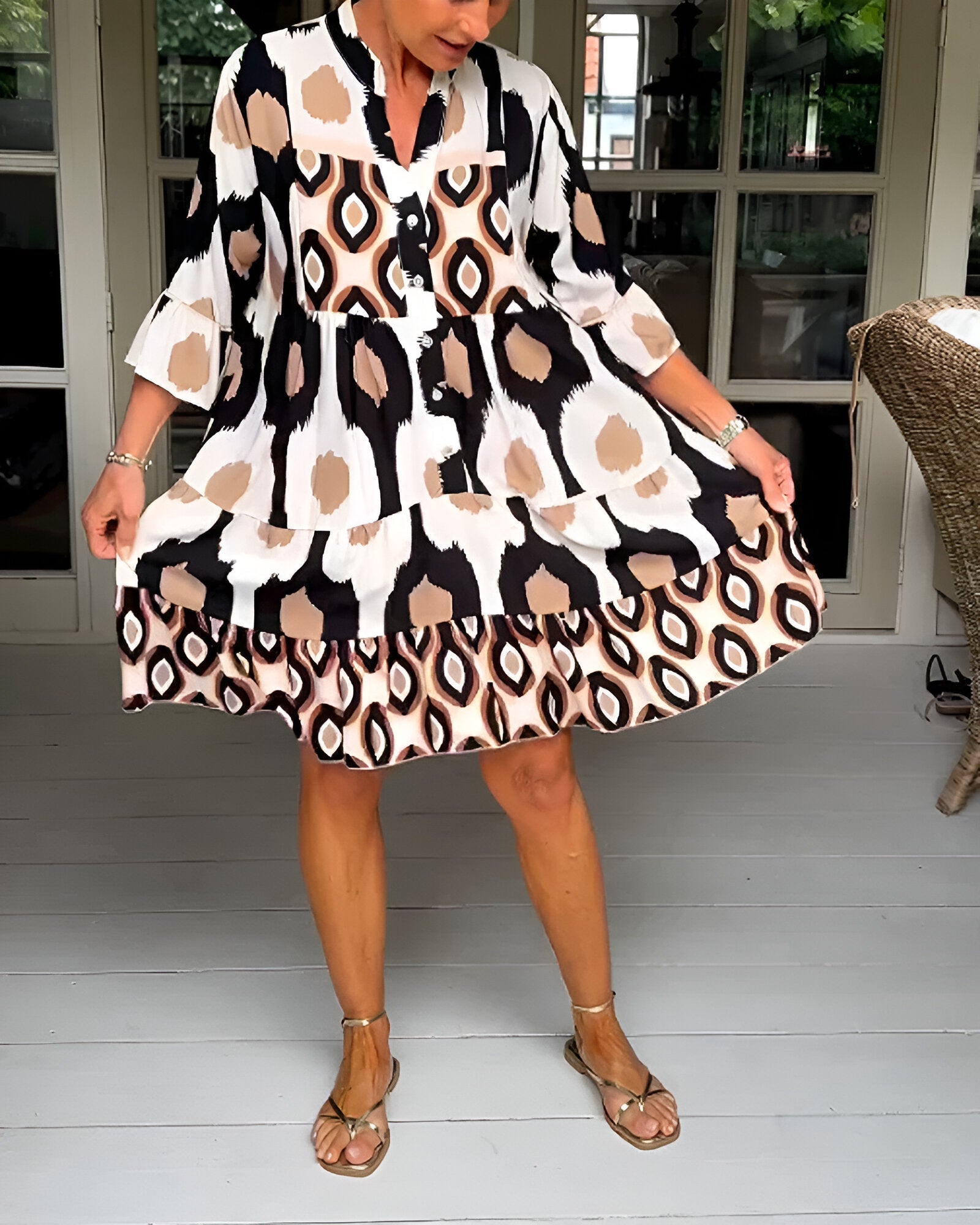 MADELENE | BUTTONED MIDI DRESS