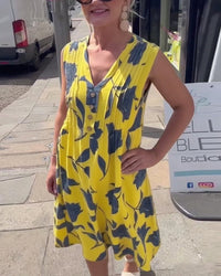 ISOBEL | RELAXED V-NECK MIDI DRESS