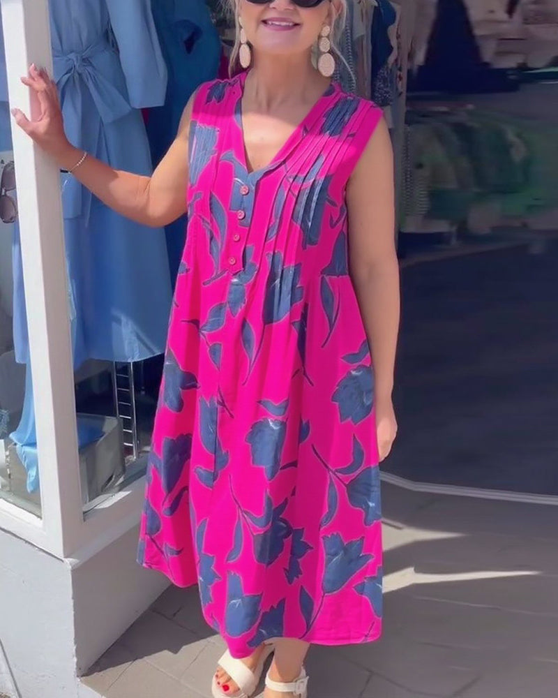 ISOBEL | RELAXED V-NECK MIDI DRESS