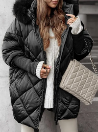 Kizzy I Elegant Winter Coat With Faux Fur Collar
