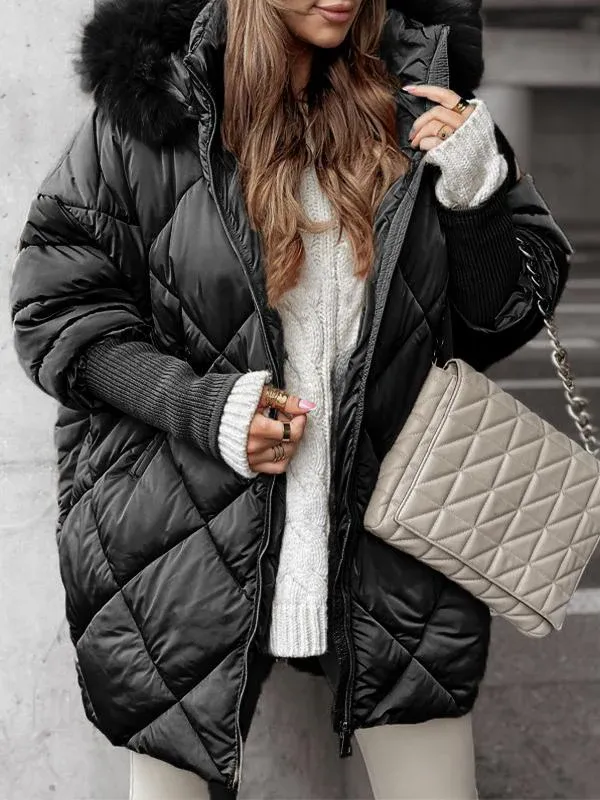 Kizzy I Elegant Winter Coat With Faux Fur Collar