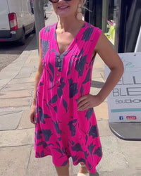 ISOBEL | RELAXED V-NECK MIDI DRESS