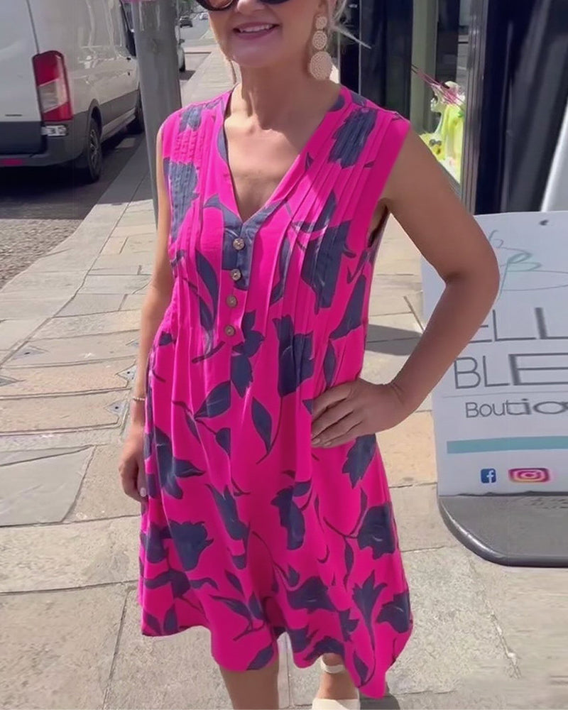 ISOBEL | RELAXED V-NECK MIDI DRESS