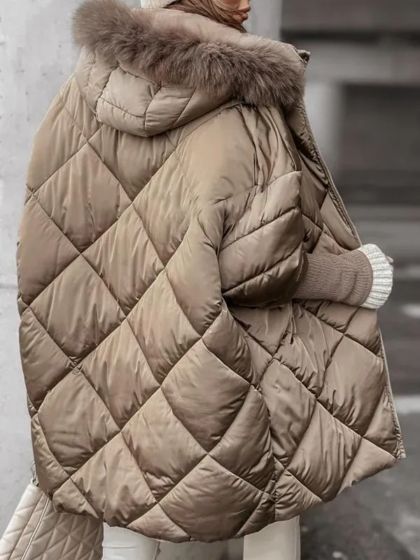 Kizzy I Elegant Winter Coat With Faux Fur Collar