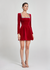 KYLIE | ELEGANT VELVET MINI DRESS