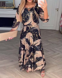 TREVINA | CHIFFON MIDI DRESS