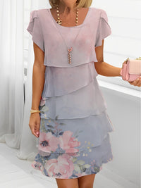 SASKIA | MULTI-FLORAL PRINT TUNIC DRESS