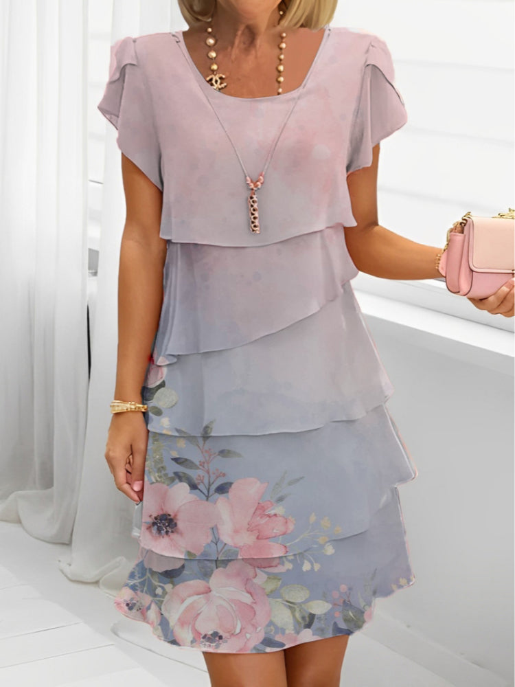 SASKIA | MULTI-FLORAL PRINT TUNIC DRESS
