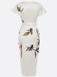 XENIA | ELEGANT WHITE MIDI DRESS