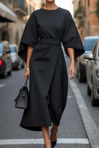 IONE | MAXI DRESS WITH LANTERN SLEEVES