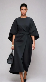 IONE | MAXI DRESS WITH LANTERN SLEEVES