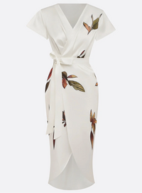 XENIA | ELEGANT WHITE MIDI DRESS