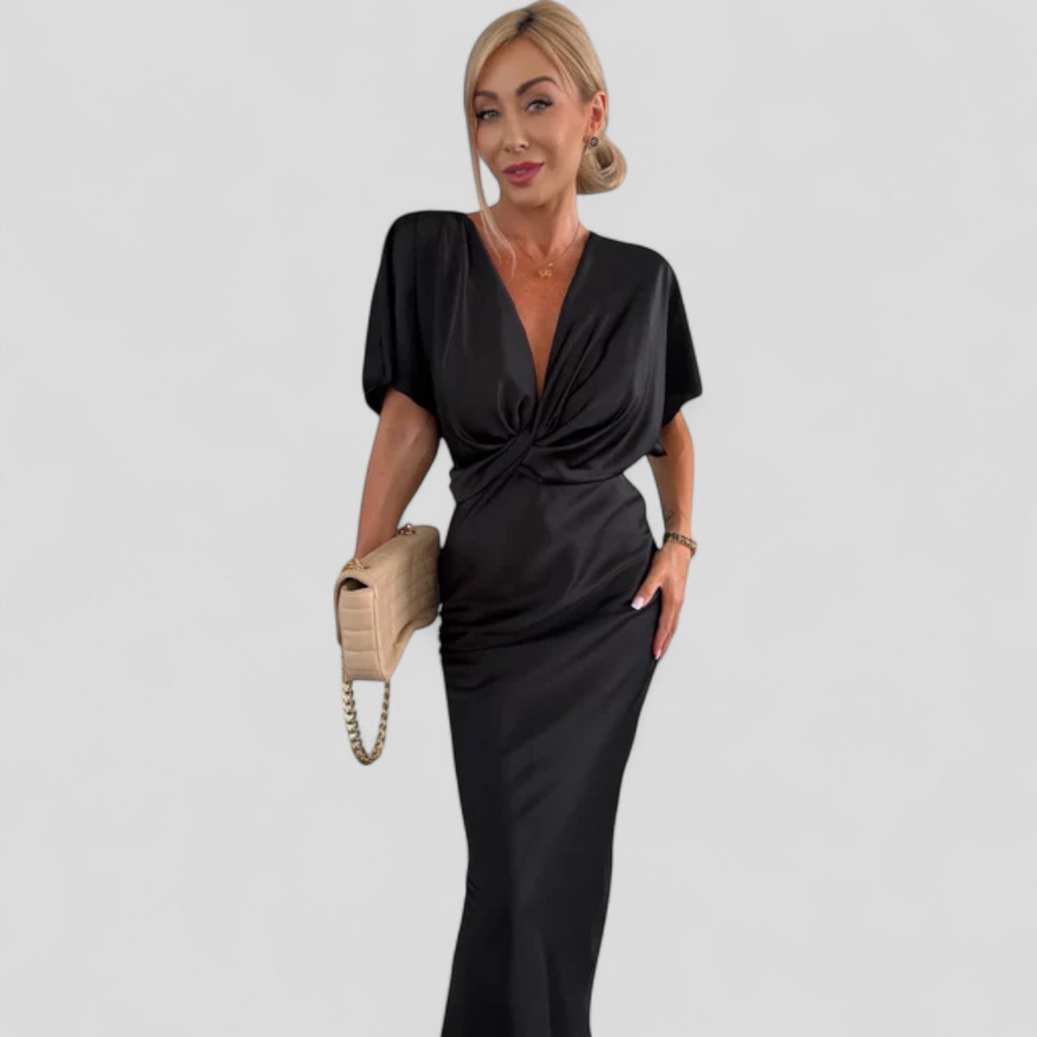 PETRA | KNOT-FRONT MAXI DRESS