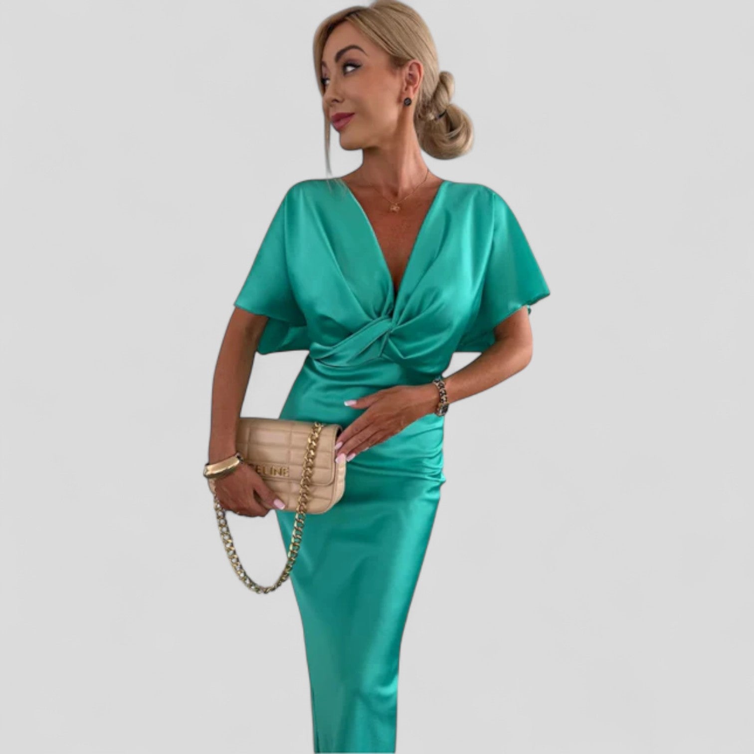 PETRA | KNOT-FRONT MAXI DRESS