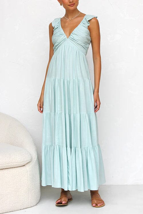 ODETTE | ELEGANT MAXI DRESS WITH RUCHING