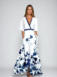 SELENE | ELEGANT FLORAL DRESS