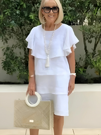 SONNET | ELEGANT FLOWING RUFFLED SUMMER DRESS