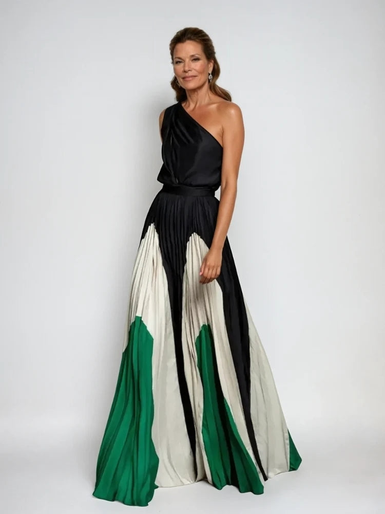 DARLENE | ELEGANT ONE-SHOULDER MAXI DRESS