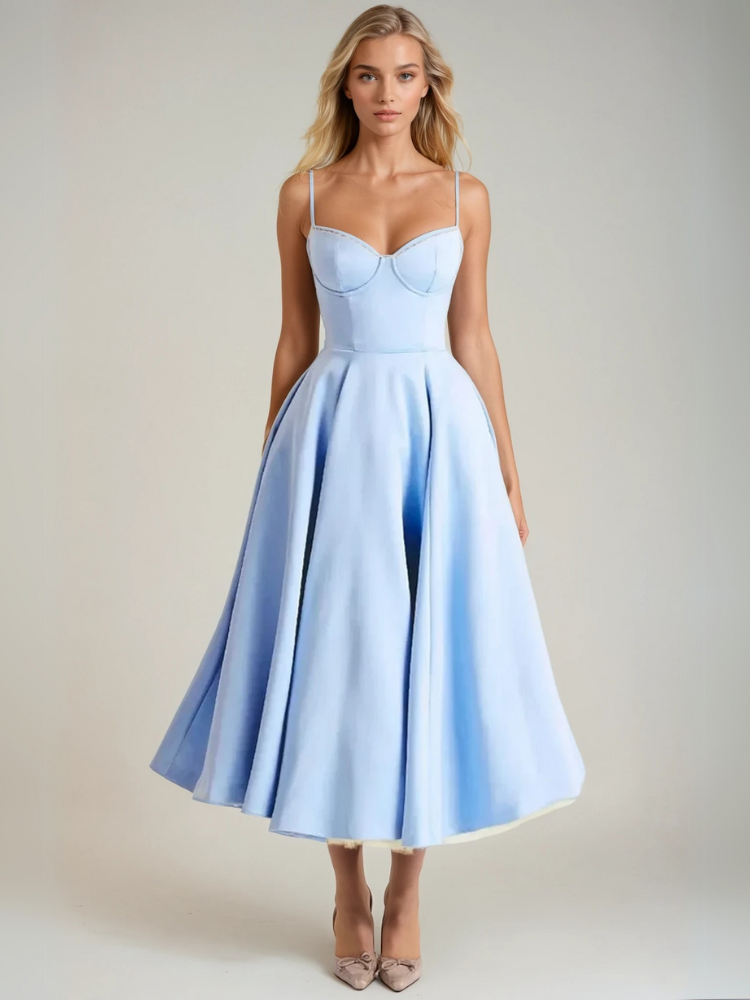 OONA | ELEGANT STRAP MIDI DRESS
