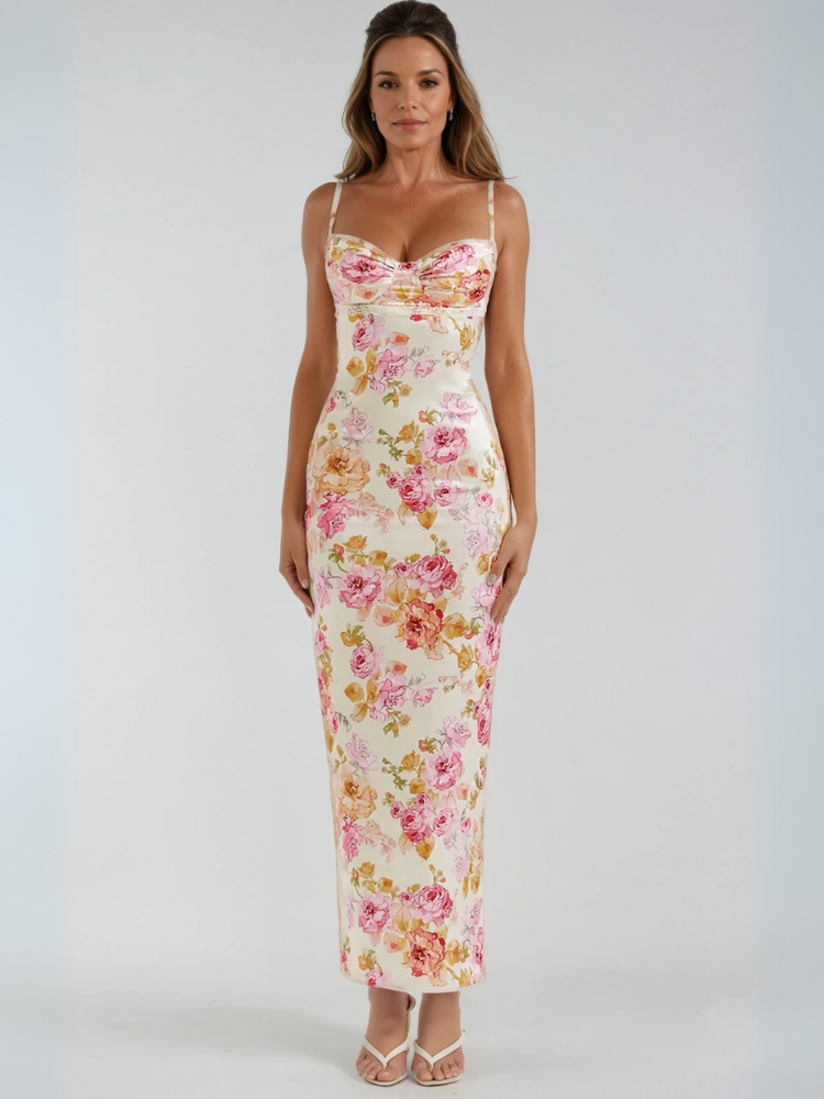 ASTRID | ELEGANT FLOWER PRINT MAXI DRESS