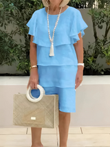 SONNET | ELEGANT FLOWING RUFFLED SUMMER DRESS