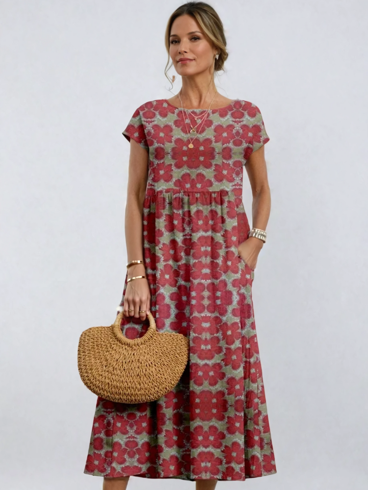 WINNIE | STYLISH FLORAL MIDI DRESS