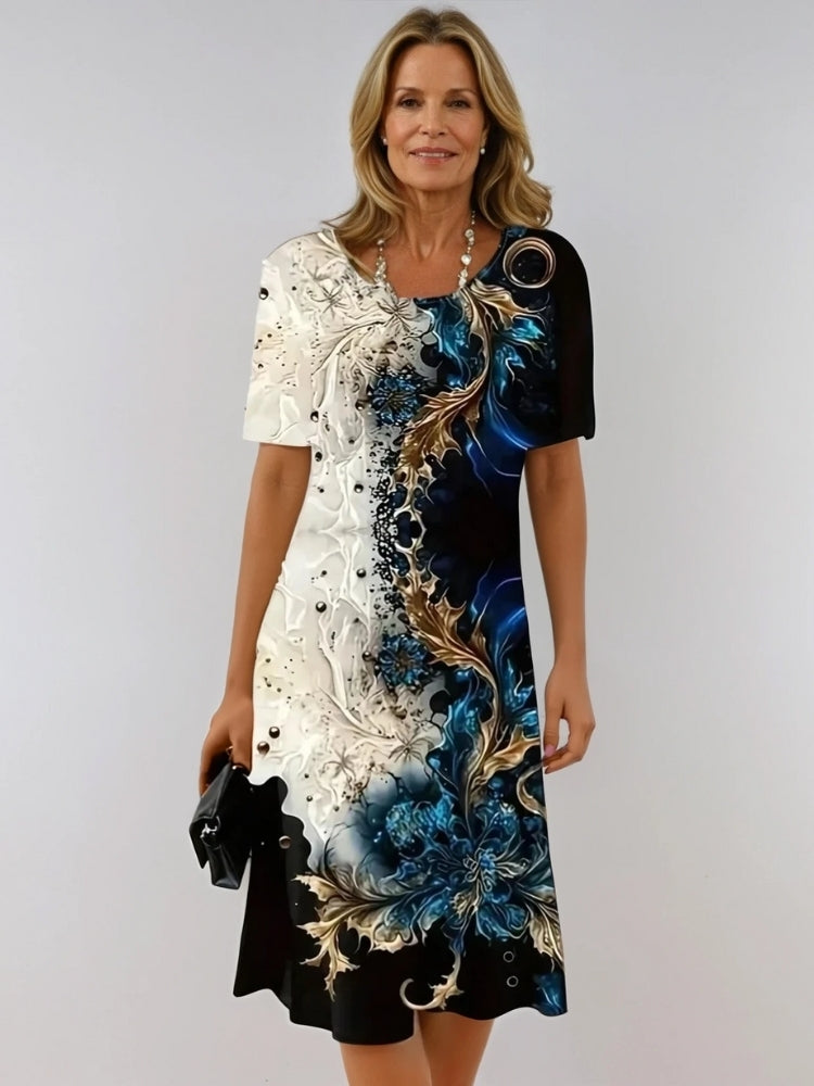 LEANDRIA | RELAXED FLORAL MIDI DRESS