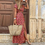 SHARIFA | FLOWY BOHO-STYLE MAXI DRESS