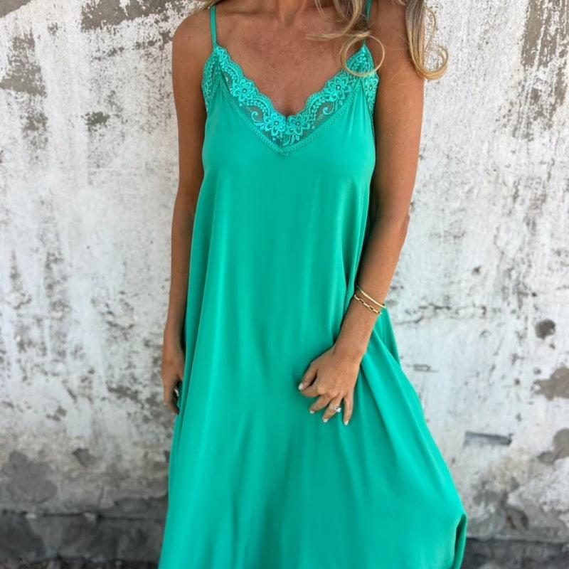 ROSAMUND | CLASSIC V-NECK MAXI DRESS