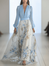 TILLY | ELEGANT MAXI DRESS WITH FLORAL PATTERN