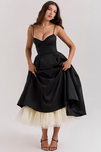 OONA | ELEGANT STRAP MIDI DRESS
