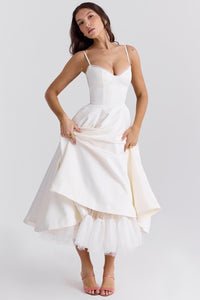OONA | ELEGANT STRAP MIDI DRESS