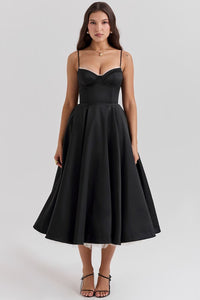 OONA | ELEGANT STRAP MIDI DRESS