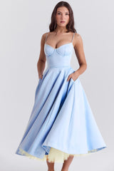 OONA | ELEGANT STRAP MIDI DRESS