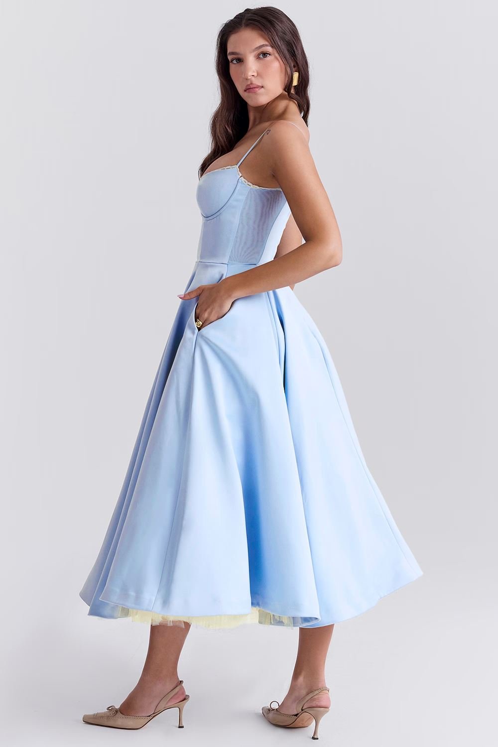 OONA | ELEGANT STRAP MIDI DRESS
